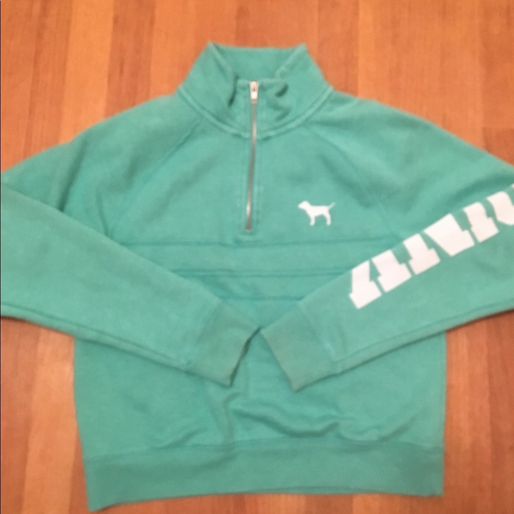 NWOT PINK Teal Half Zip